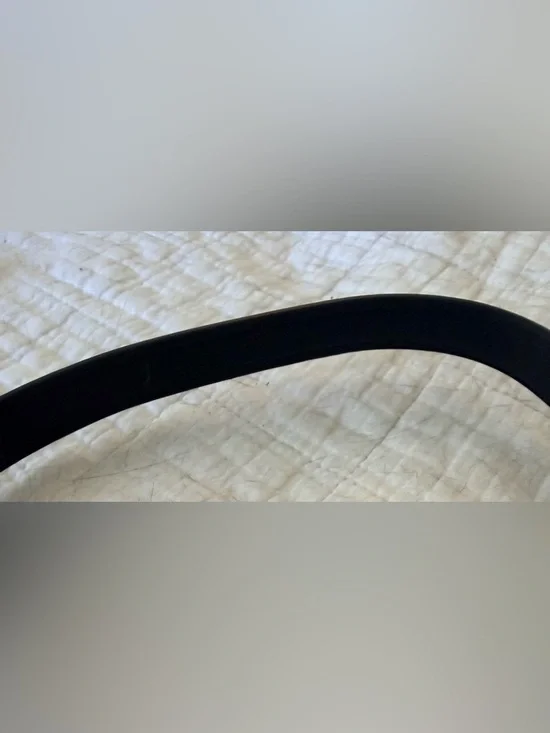 Coach Black Leather Strap 42” Adjustable Brass Hardware Crossbody Shoulder - Picture 5 of 7